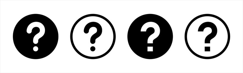 Question mark icon. Question mark sign and symbol for apps and websites.
