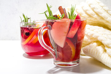 Homemade mulled wine cocktail
