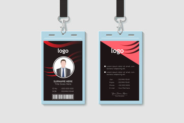 Modern Clean Graphic ID Card Design Template.  Vector Illustration