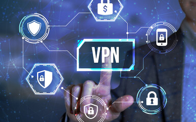 Internet, business, Technology and network concept. Cyber security data protection business...