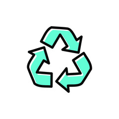 Obraz premium Recycling Symbol Ecological and Green Power Concept Vector