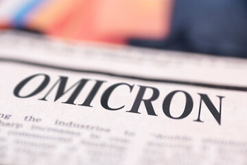 Omicron written newspaper