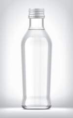 Glass Bottle on background. 
