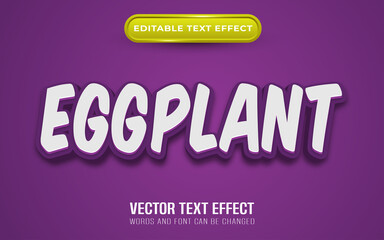 Fototapeta premium Eggplant text effect