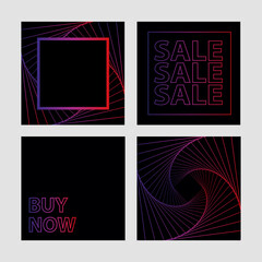 Banner Template Sticker big sale Buy now text sign Vector holiday illustration.