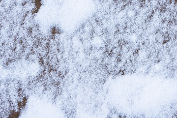 Natural winter snow on ground, textured background