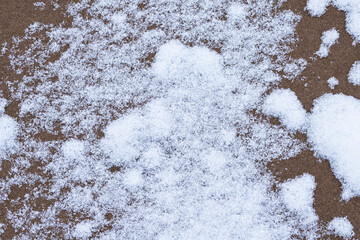 Natural winter snow on ground, textured background