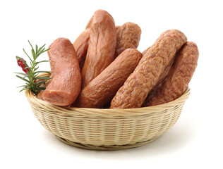 Sausage isolated on white background