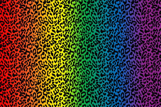 370+ Rainbow Leopard Print Stock Illustrations, Royalty-Free