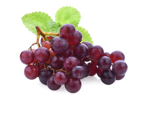 Fototapeta premium Grapes. Red grape. Grape branch isolated on white. With clipping path. Full depth of field.