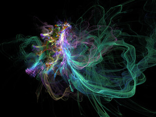 surreal futuristic digital 3d design art abstract background fractal illustration for meditation and decoration wallpaper