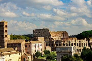 Rome, Lazio, Italy - November 13 2021: Roman landscape.