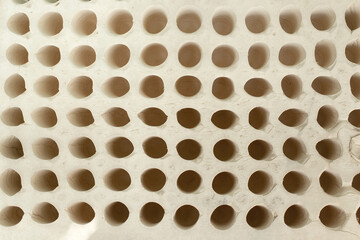 porous poriferous material for air ventilation with holes	