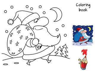 Santa Claus. Coloring book