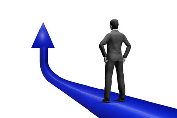 成功への道を目指すビジネスマンのイメージ