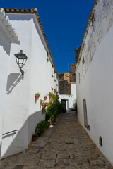 Fototapeta premium bonita calle del municipio de castellar de la frontera en la provincia de Cádiz, Andalucía