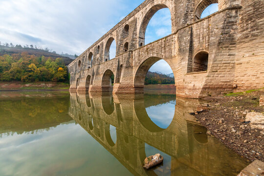 Maglova Aqueduct view in Istanbul