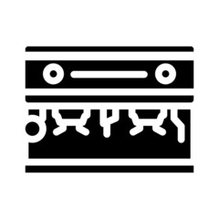 coffee maker professional machine glyph icon vector. coffee maker professional machine sign. isolated contour symbol black illustration