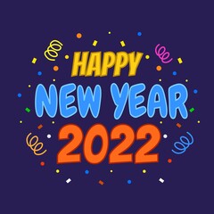 blue color 2022 new year congratulation background design. design for templates.