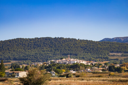 vue du village de Sablet dans le Vaucluse