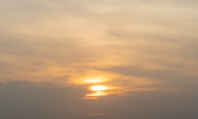 Obraz premium Sunset sky. Abstract nature background. Dramatic blue with orange colorful clouds in twilight time.