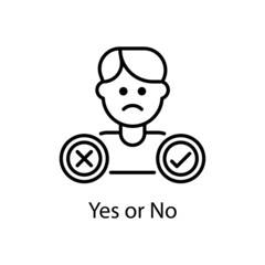 Yes or No vector outline Icon Design illustration. Web And Mobile Application Symbol on White background EPS 10 File