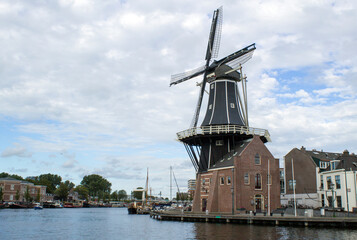 Fototapeta na wymiar Windmill in Haarlem - Amsterdam - the Netherlands 