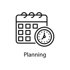 Planning vector outline Icon Design illustration. Web And Mobile Application Symbol on White background EPS 10 File