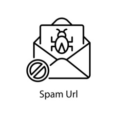 Spam Url vector outline Icon Design illustration. Web And Mobile Application Symbol on White background EPS 10 File