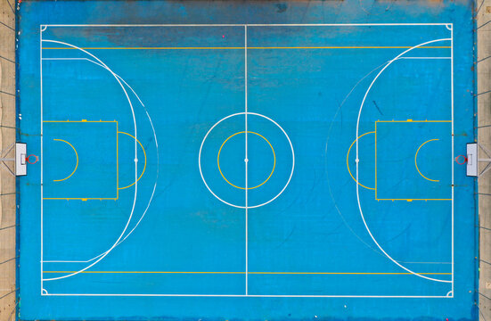 Basketball court from above