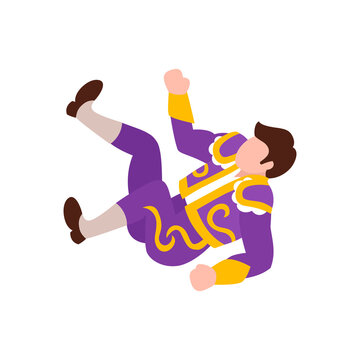 recommend clip art: Fallen Bullfighter Isometric Composition