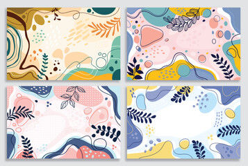 Naklejka premium Design banner frame flower Spring background with beautiful. flower background for design. Colorful background with tropical plants. 