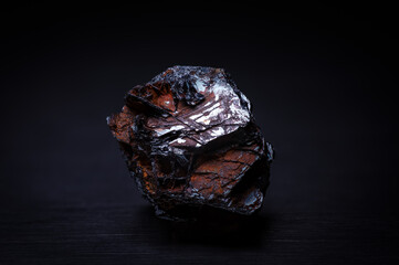 hematite specimen close-up macro detail semi-precious gemstone texture
