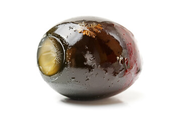 Century egg on white background