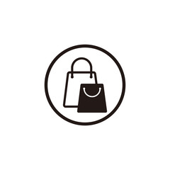 Shopping bag icon vector illustration symbol