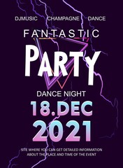 retro wave cyber space poster