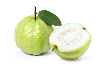 Fototapeta na wymiar green guava isolated on white