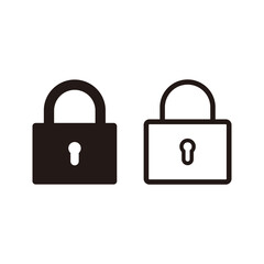 Lock icon set. Padlock icon vector.