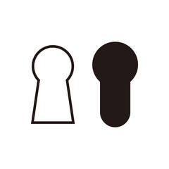 keyhole icon vector illustration symbol