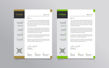 Modern and creative business letterhead template design