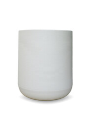 ceramic pot banking white color for background isolated on white background. This has clipping path.