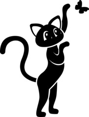 Illustration of a Cat Cartoon Feline Moggy Meow Pet Kitten