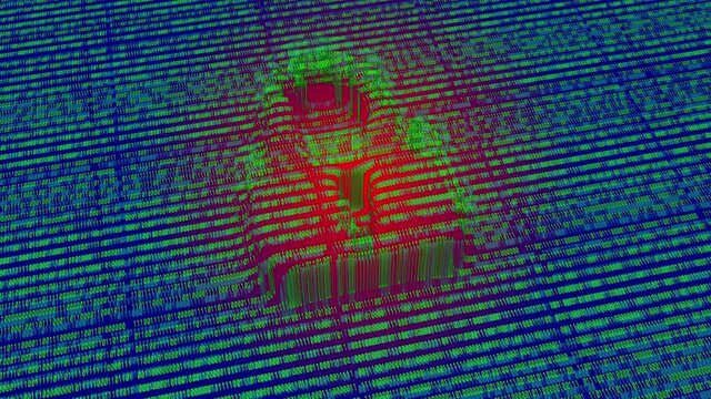 Lock icon in the Screen. Looping footage has 4K video