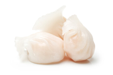Obraz na płótnie Canvas Shrimp dumplings on white background 