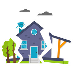 Earthquakes Concept, Power of Nature Vector Color Icon Design, Natural disaster Symbol, Environmental Conservation Sign, Act of God Stock Illustration