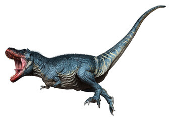 3D Rendering Tyrannosaurus Rex on White