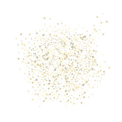 Gold Glitter Stars. Luxury Shiny Confetti.