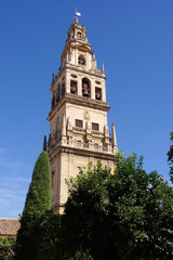 Fototapeta na wymiar Córdoba (Spain). Bell tower of the Cathedral Mosque of Córdoba