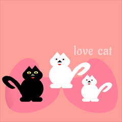 cat and heart design for valentine's day