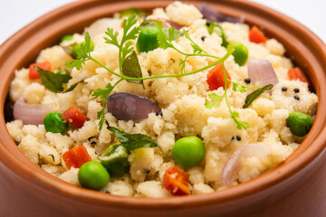 Upma, uppumavu or uppittu indian breakfast recipe